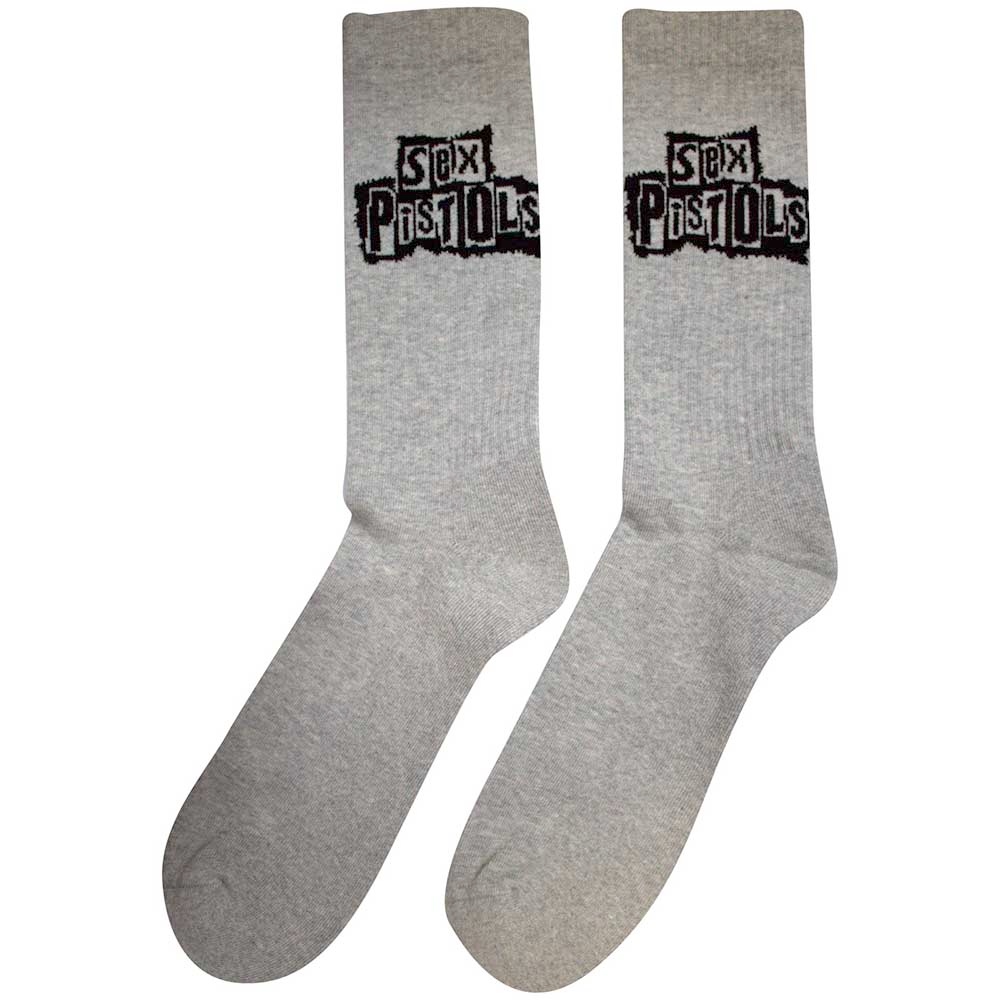 Sex Pistols - Stacked Logo Sokken - Grijs